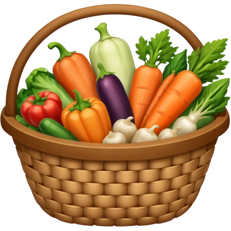 vegetables basket holder emoji