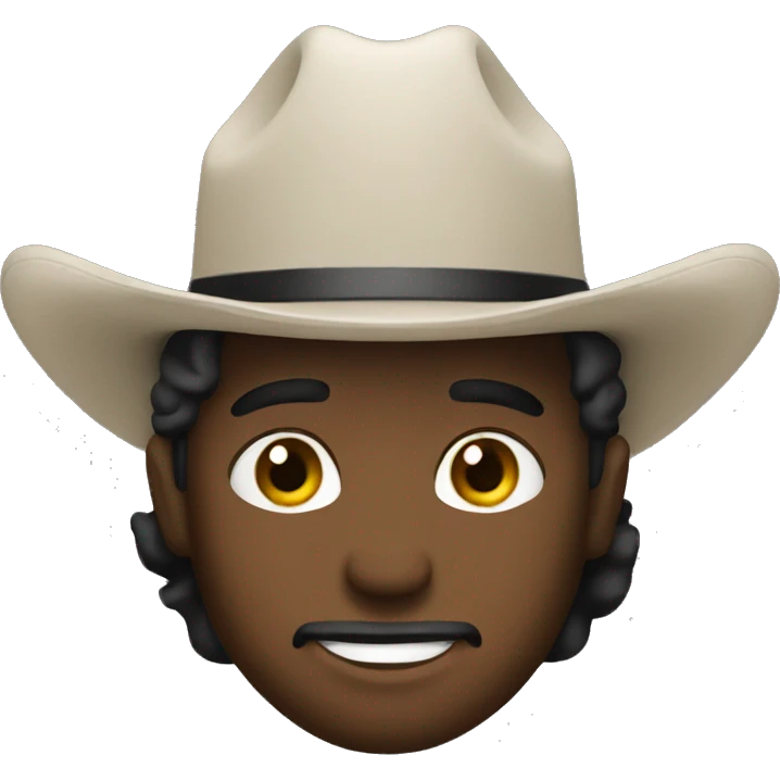Man in a black suit with a cowboy hat emoji
