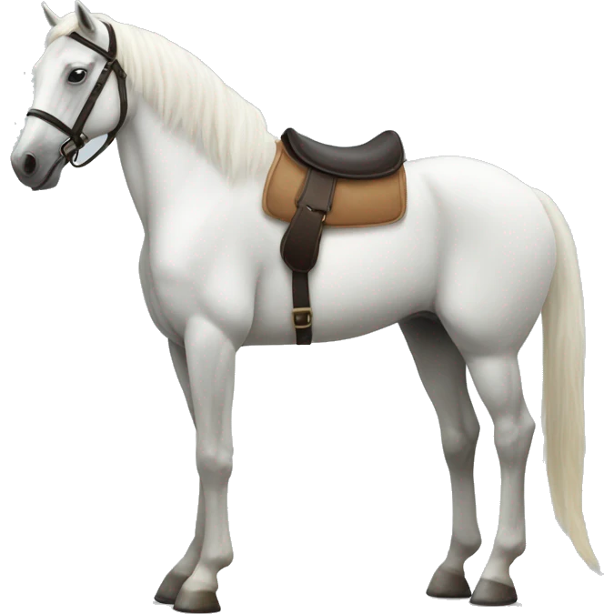 A white horse on 2 legs emoji