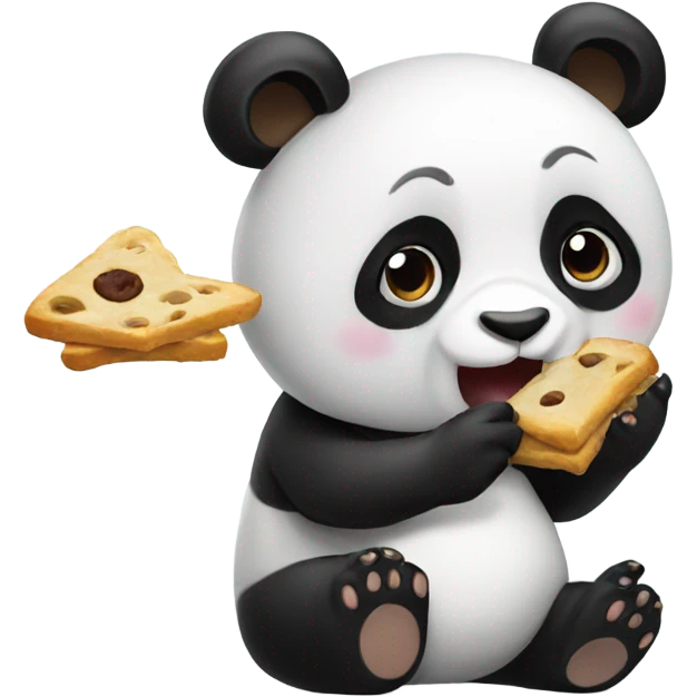 Panda eating a snack emoji