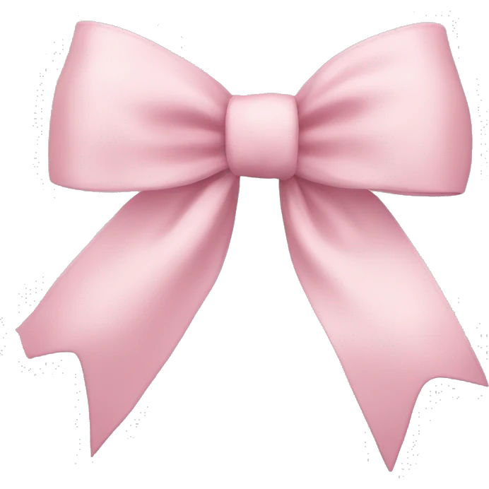 light pink ribbon bow emoji