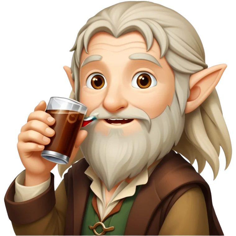 El hobbit bebiendo coca emoji
