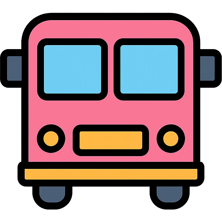 pink bus emoji