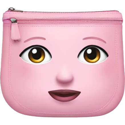  Pastel pink makeup bag emoji