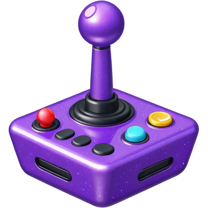 glitter purple and joystick emoji