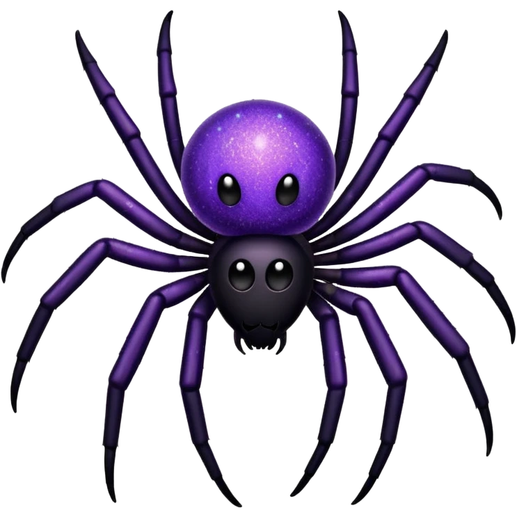 glitter purple and spider emoji