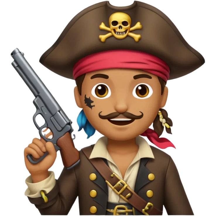 Pirates emoji holding gu emoji