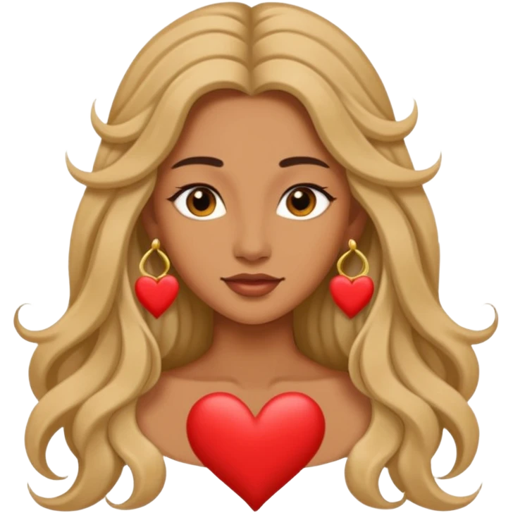 put love shaped earrings to the love goddest emoji