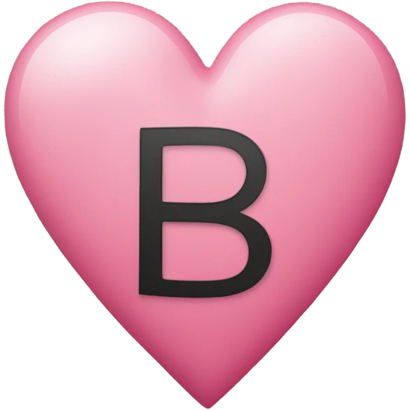 heart with letter b in it emoji