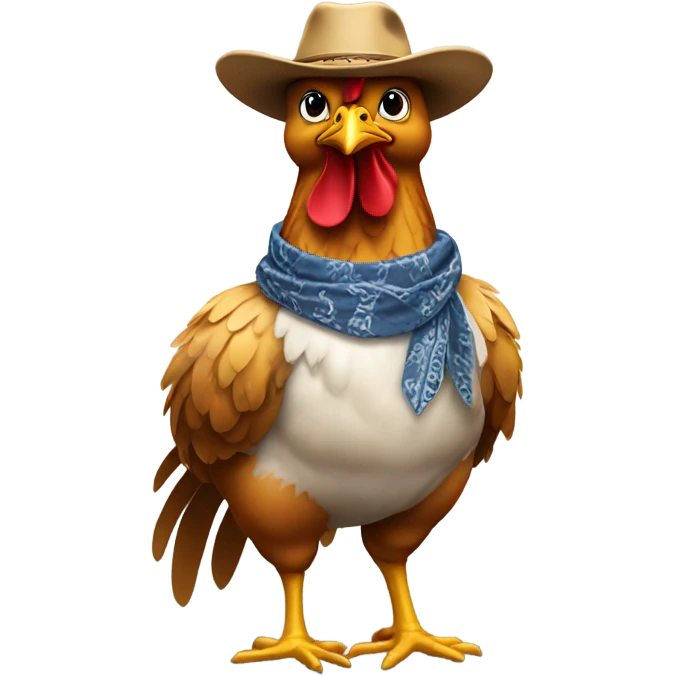 Cowboy chicken emoji