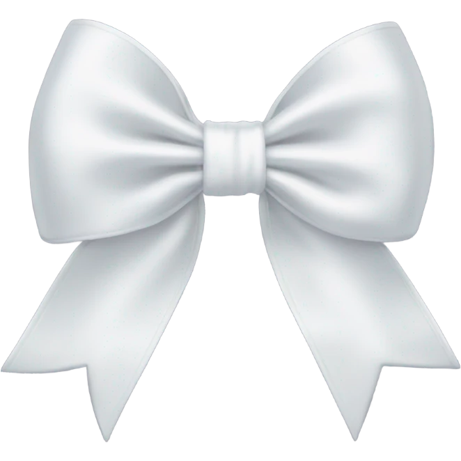 white satin bow emoji