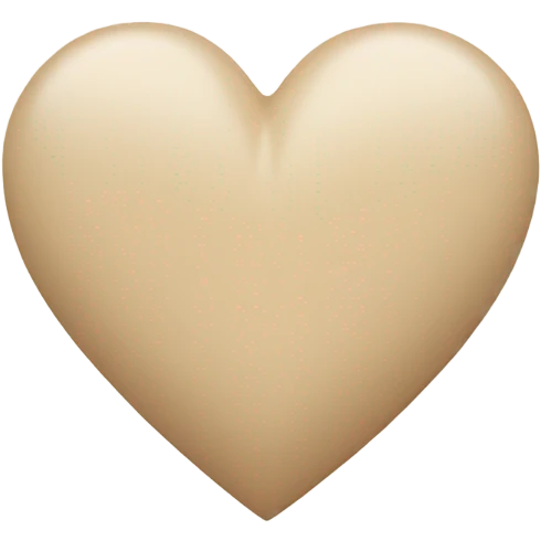 beige heart emoji