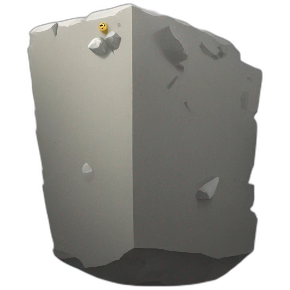 a little stone that falling on the top of a bulding emoji