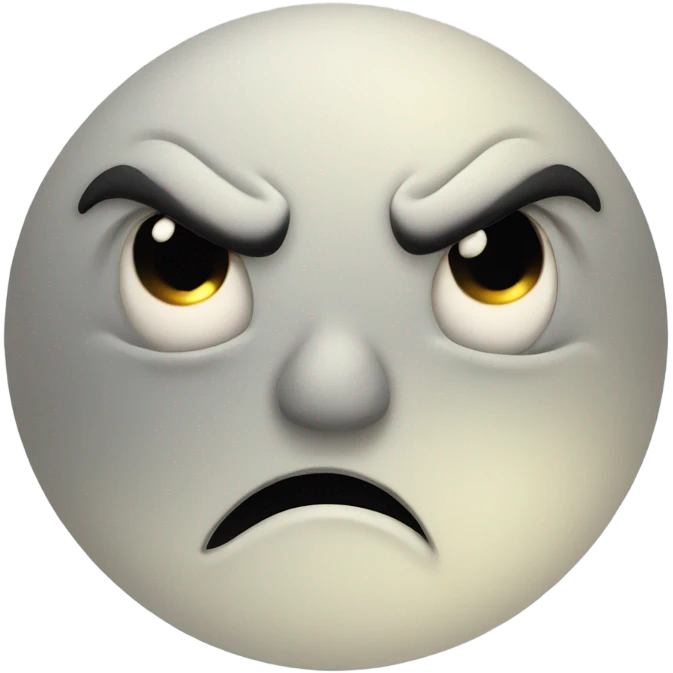 Angry moon emoji