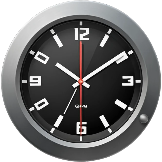 black gnomon clock emoji