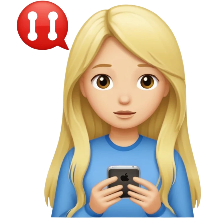 blonde cartoon girl long hair saying take a time out emoji