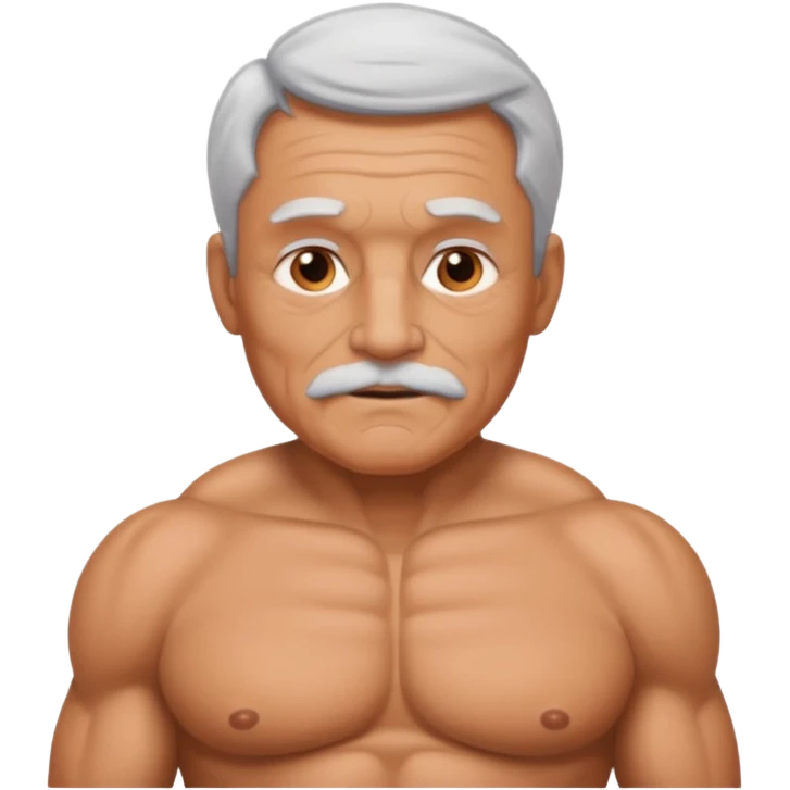 Grandpa that has muscles and is pregnant emoji