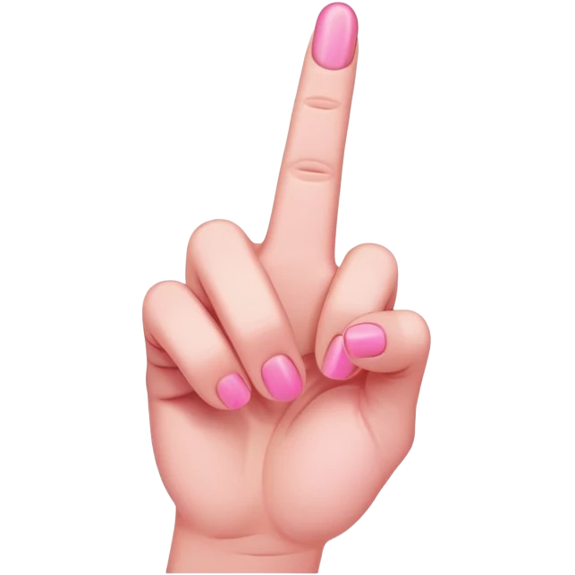 A pink middle finger ￼ emoji
