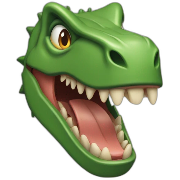 Cara dinosaurio enfadado dientes ac dc emoji