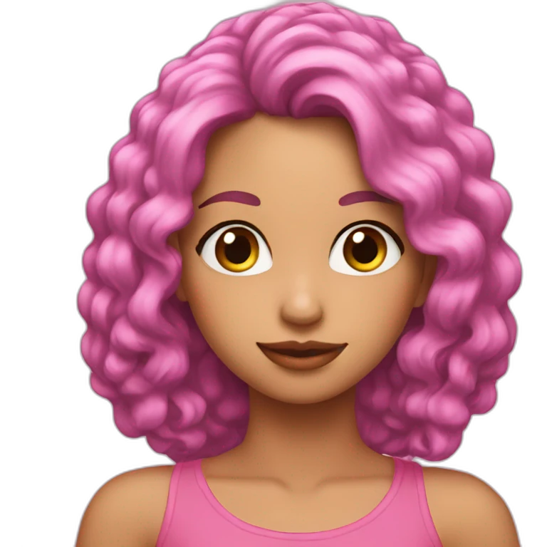 Pelo de chica con 🎀  emoji