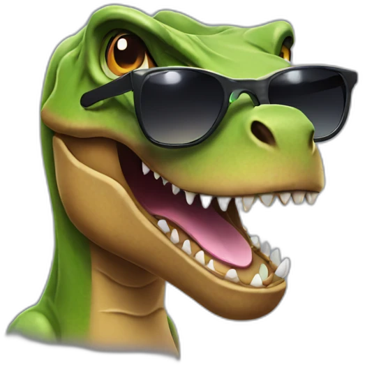 Trex with sunglasses emoji