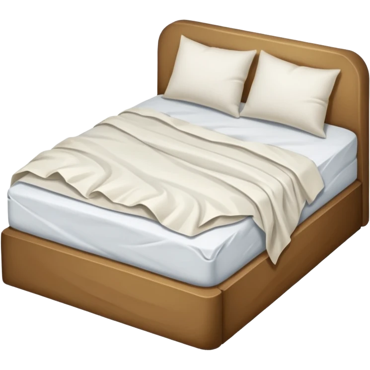 a bed with a lump in the middle caving in  emoji
