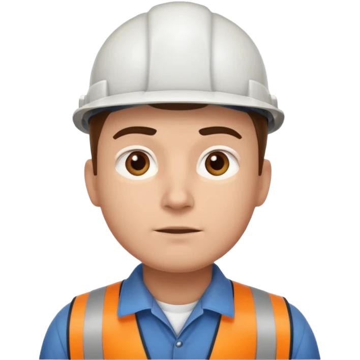 engineer looking up to the left emoji
