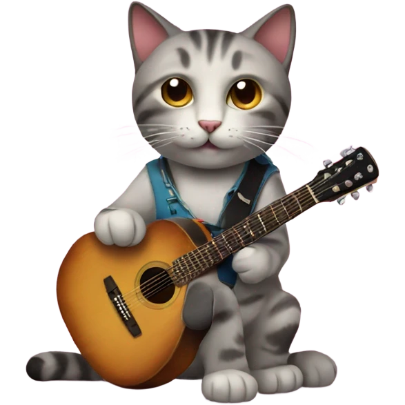 Cat with guitar  emoji
