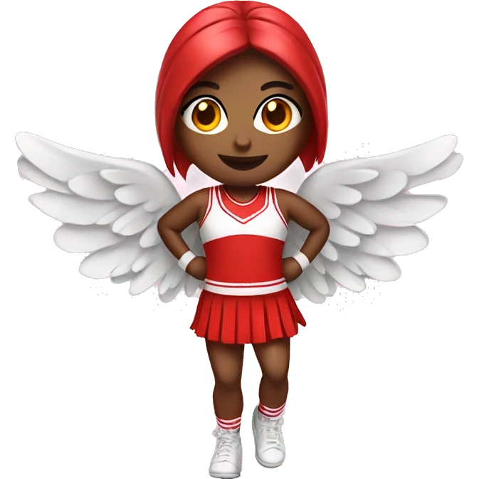 Cheerleader with wings red emoji