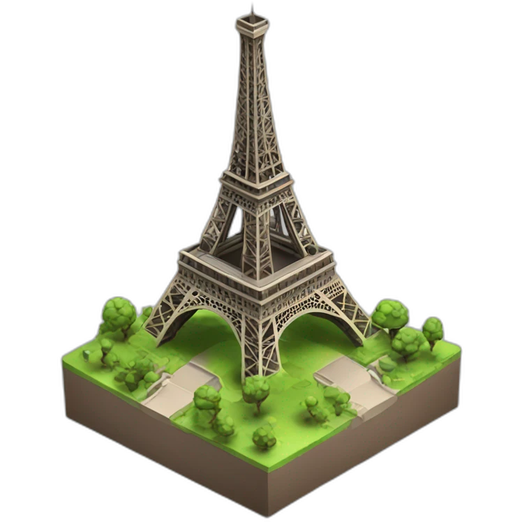 3D Eiffel Tower emoji