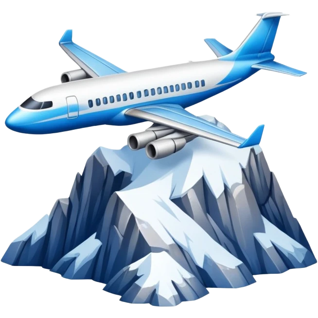 Airplane on mountain emoji