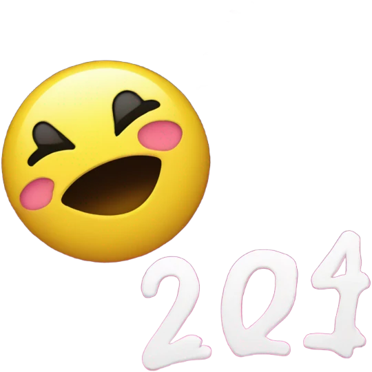 a sign with 2024 written on it and in the background fireworks und on the sight a pink bo emoji