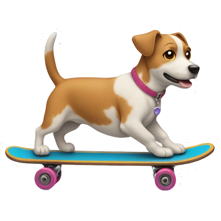 dog skating emoji