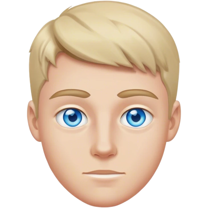 Frat boy white with blue eyes  emoji