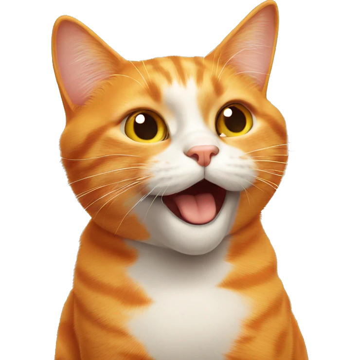 orange cat blowing a kiss emoji