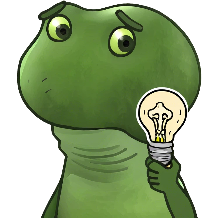 Lightbulb with face holding a bone  emoji