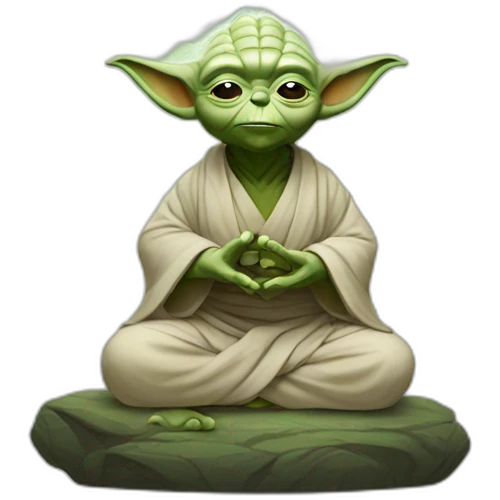yoda meditando emoji
