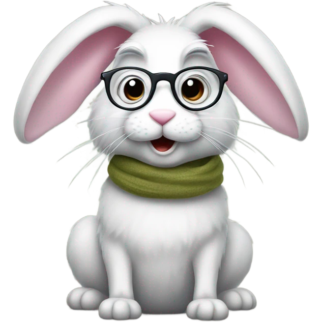 Rabbit glasses  emoji