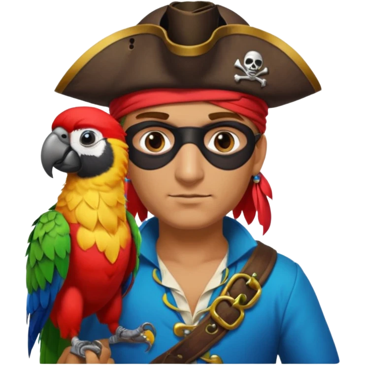 pirate and parrot emoji