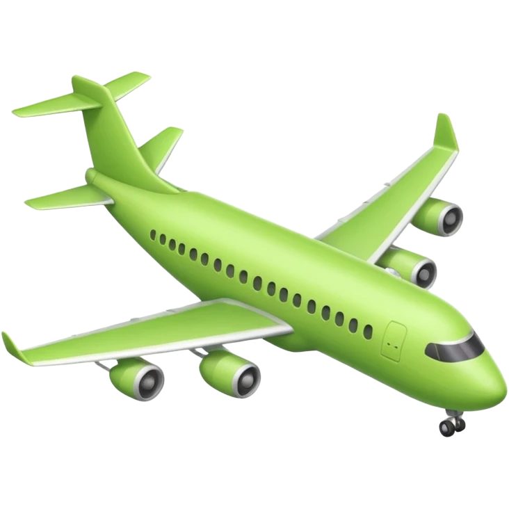 самолет светло зеленого  насыщенного цвета emoji emoji