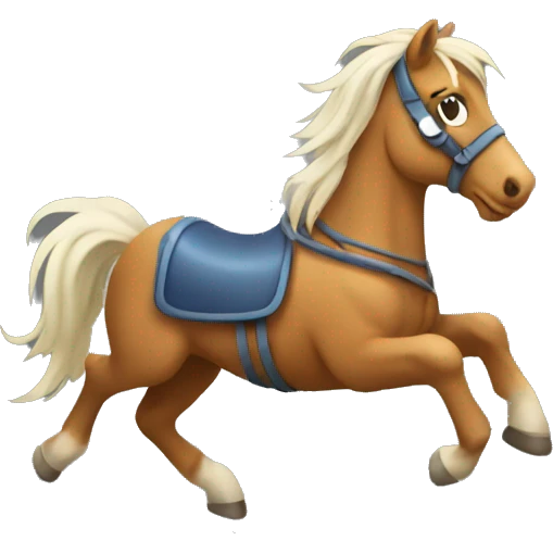 Spinning horse emoji
