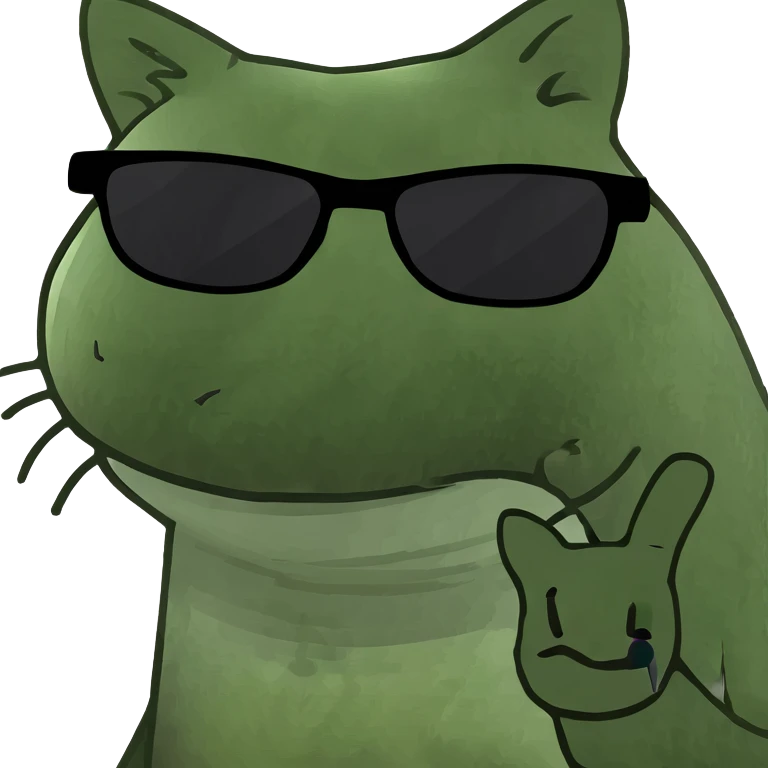 Cat with sunglasses emoji