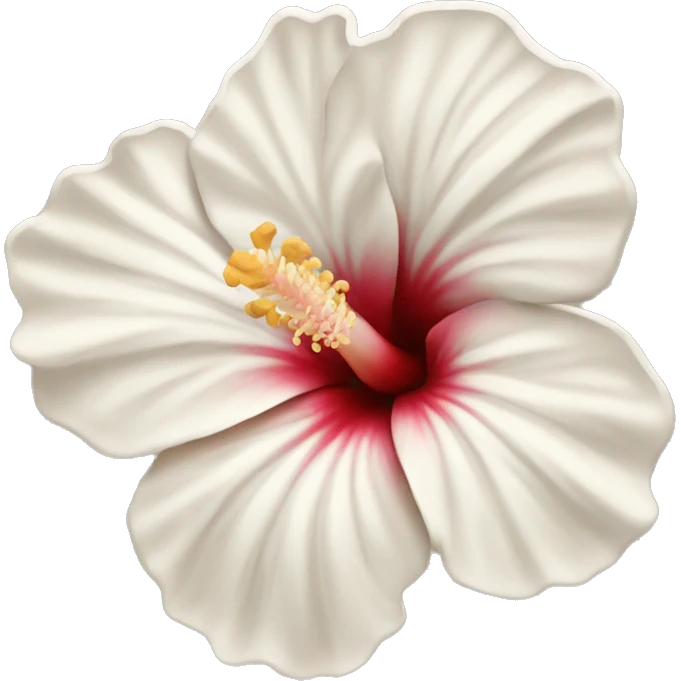 white and beige hibiscus flower  emoji