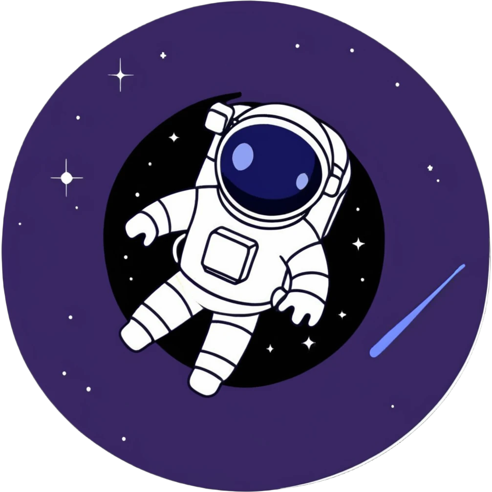enigmatic space traveler with nebula patterns and constellation details emoji
