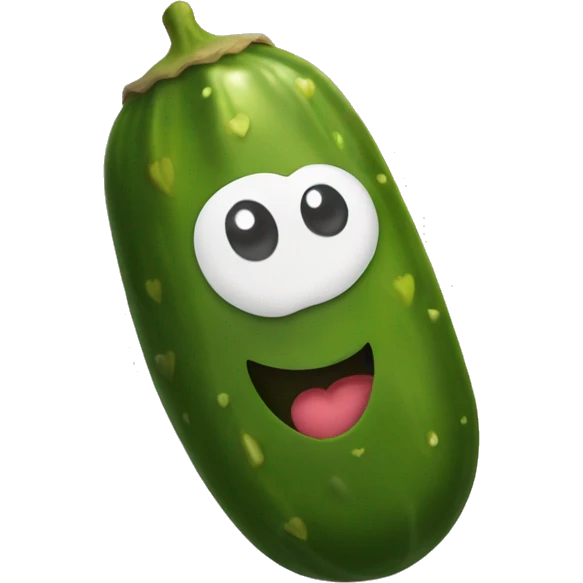 Pickle with heart eyes emoji