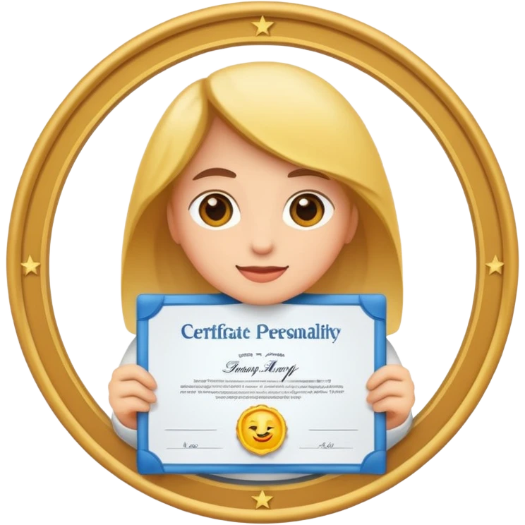 Certificat de personnalité emoji