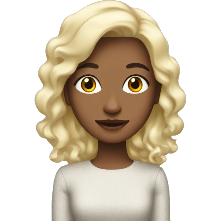 blonde girl in christmas in london emoji