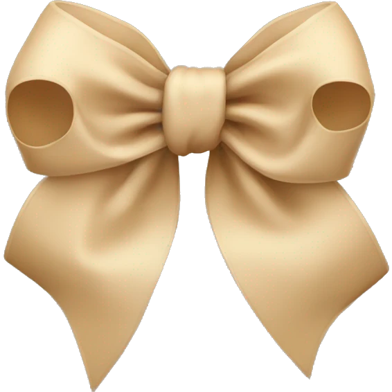 beige bow emoji