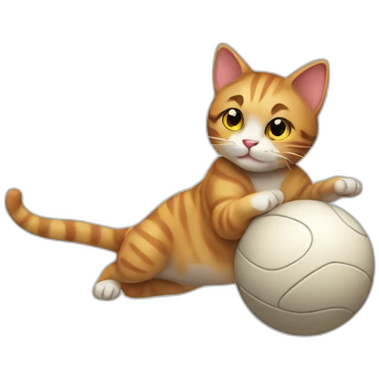 cat playing with ball emoji