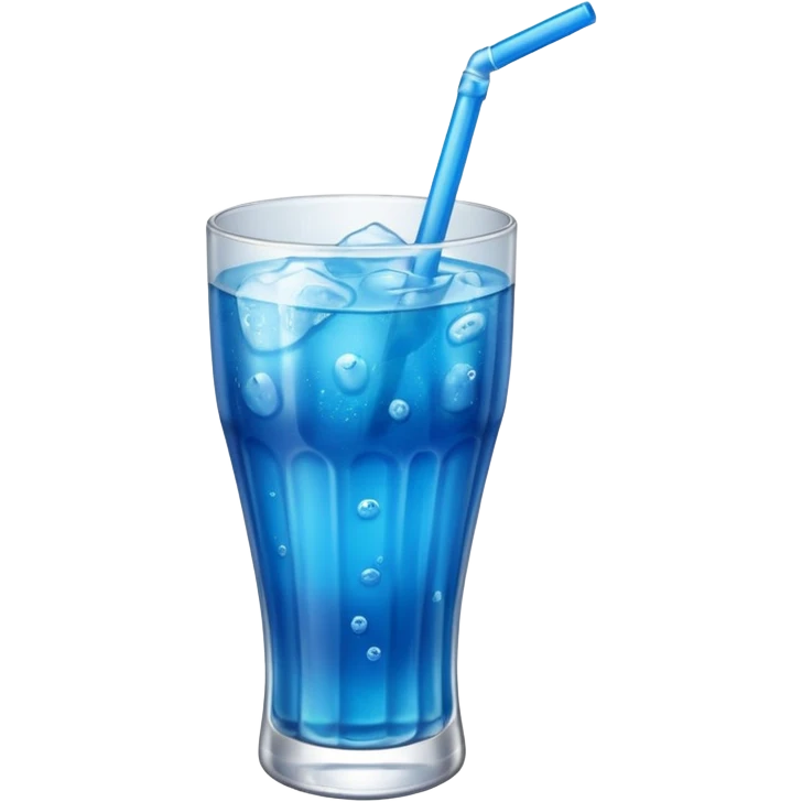 soft drink, blue emoji